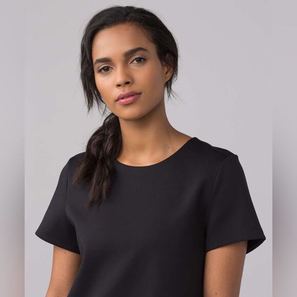 Lululemon Shaped Short Sleeve Solid Black Size 4 - Picture 3 of 7